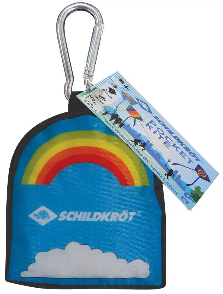 cerf volant de poche Schildkröt arc-en-ciel dans sa pochette