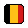 Drapeau belge, trois bandes verticales de gauche à droite noir, jaune et rouge