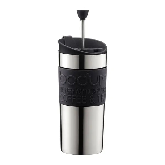 Mug à piston Bodum - noir - pour faire du café et du thé - en vue d'ensemble