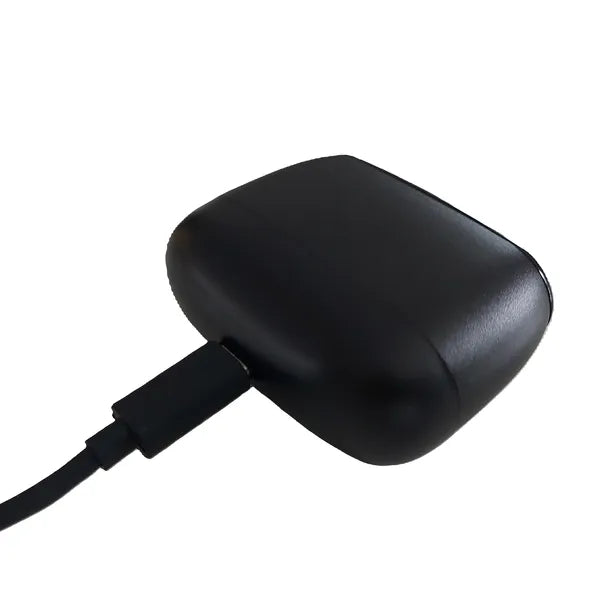 Minut réveil ultra-compact - en vue d'ensemble arrière avec câble USB C branché