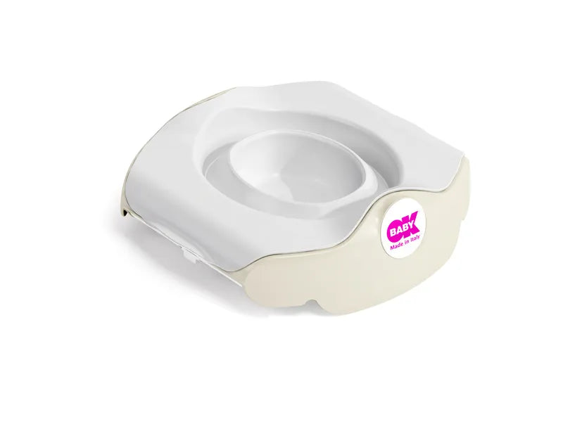 Pot bébé pliable 3-en-1 couleur écru – vue pliée