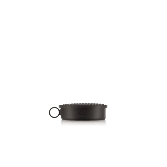 Tasse Bodum rétractable noire - vue retractée sans mousqueton